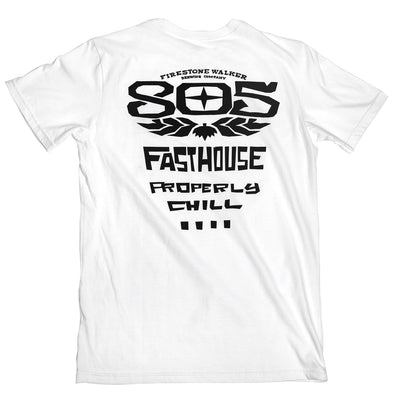 Fasthouse 805 Gravel SS Tee White - Rear View