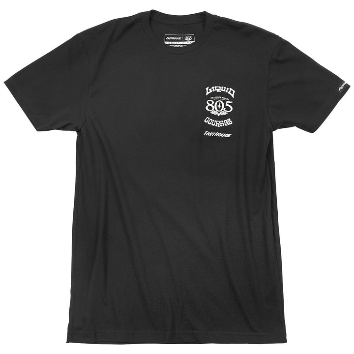 Fasthouse 805 Liquid Courage Tee Black - Front View