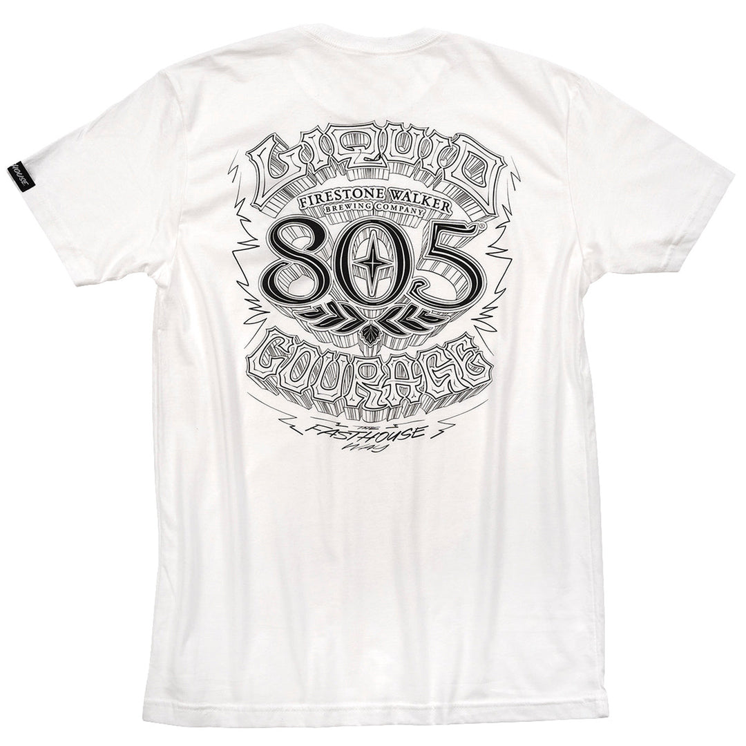 Fasthouse 805 Liquid Courage Tee White - Rear View