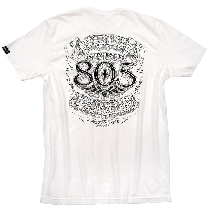 Fasthouse 805 Liquid Courage Tee White - Rear View