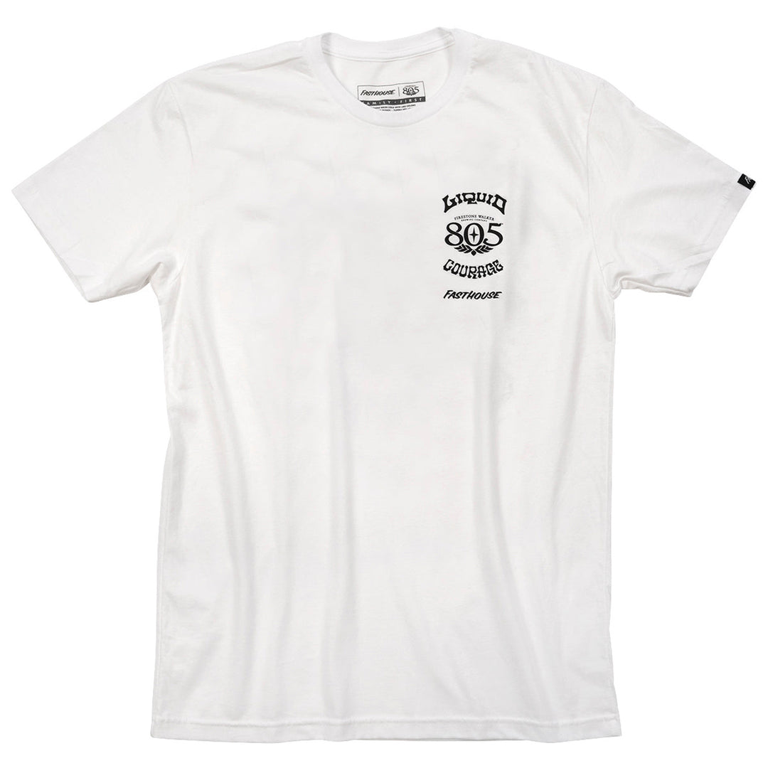 Fasthouse 805 Liquid Courage Tee White - Front View