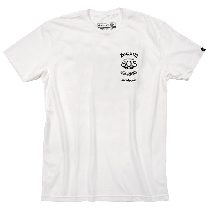 Fasthouse 805 Liquid Courage Tee White - Front View