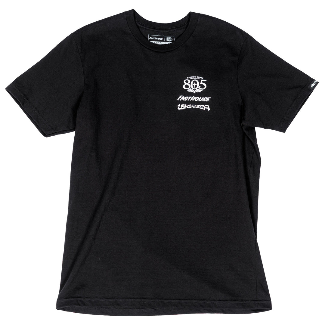 Fasthouse 805 Land & Sea Midweight SS Tee Black - Front View