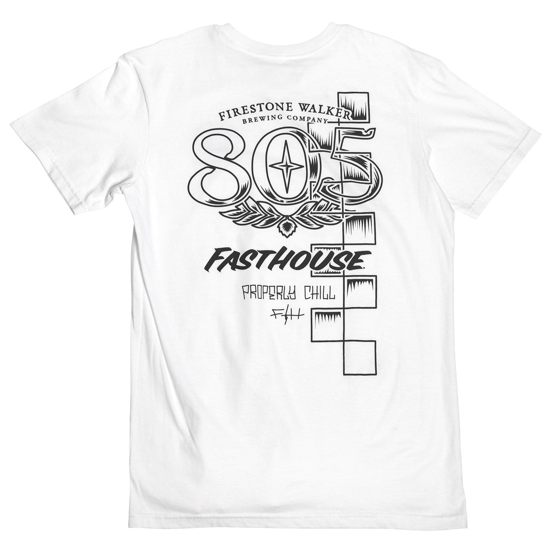 Fasthouse 805 Luster SS Tee White - Rear View