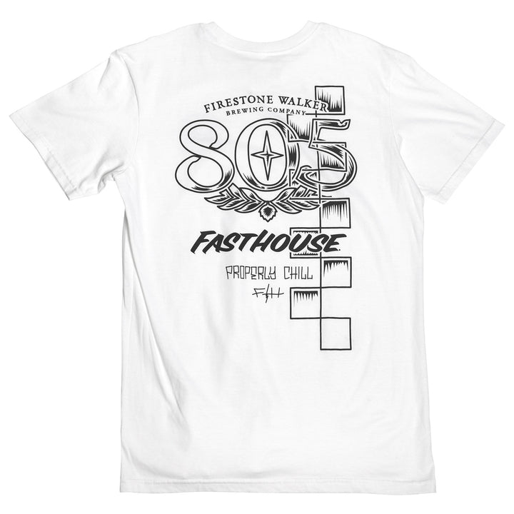 Fasthouse 805 Luster SS Tee White - Rear View