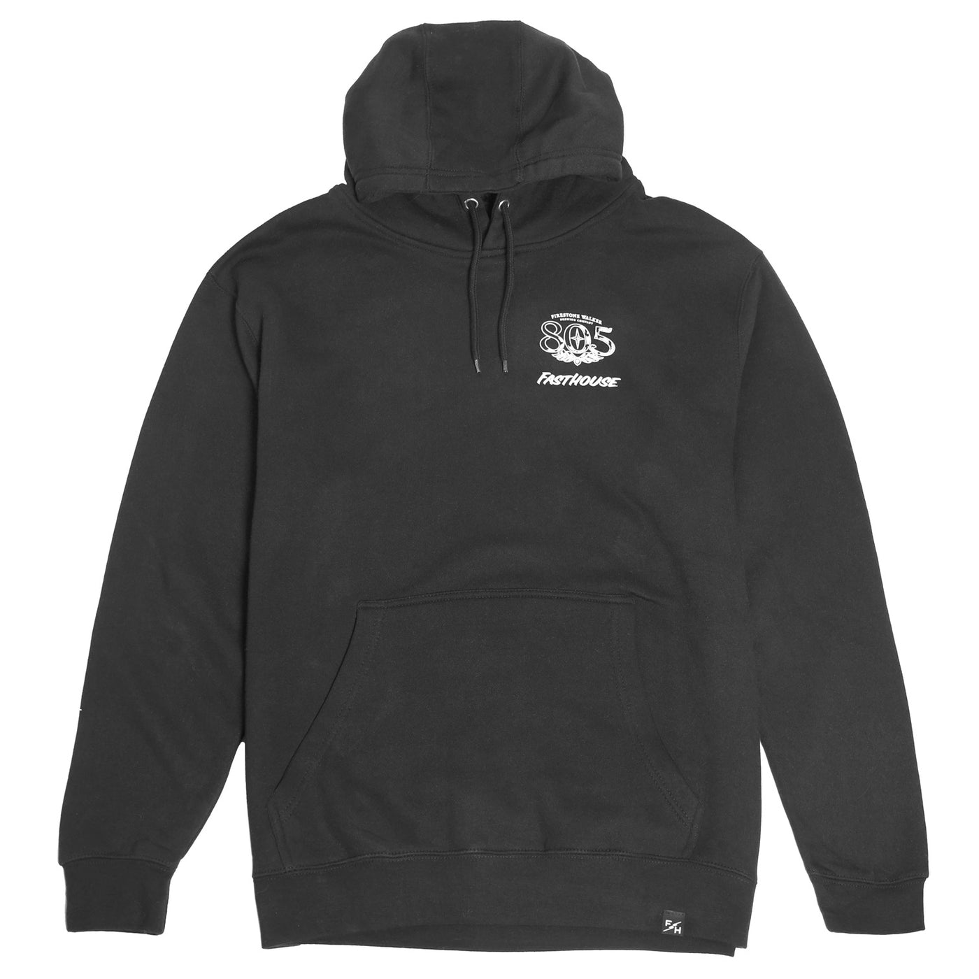 Fasthouse 805 Luster Hooded Pullover Black - Front View