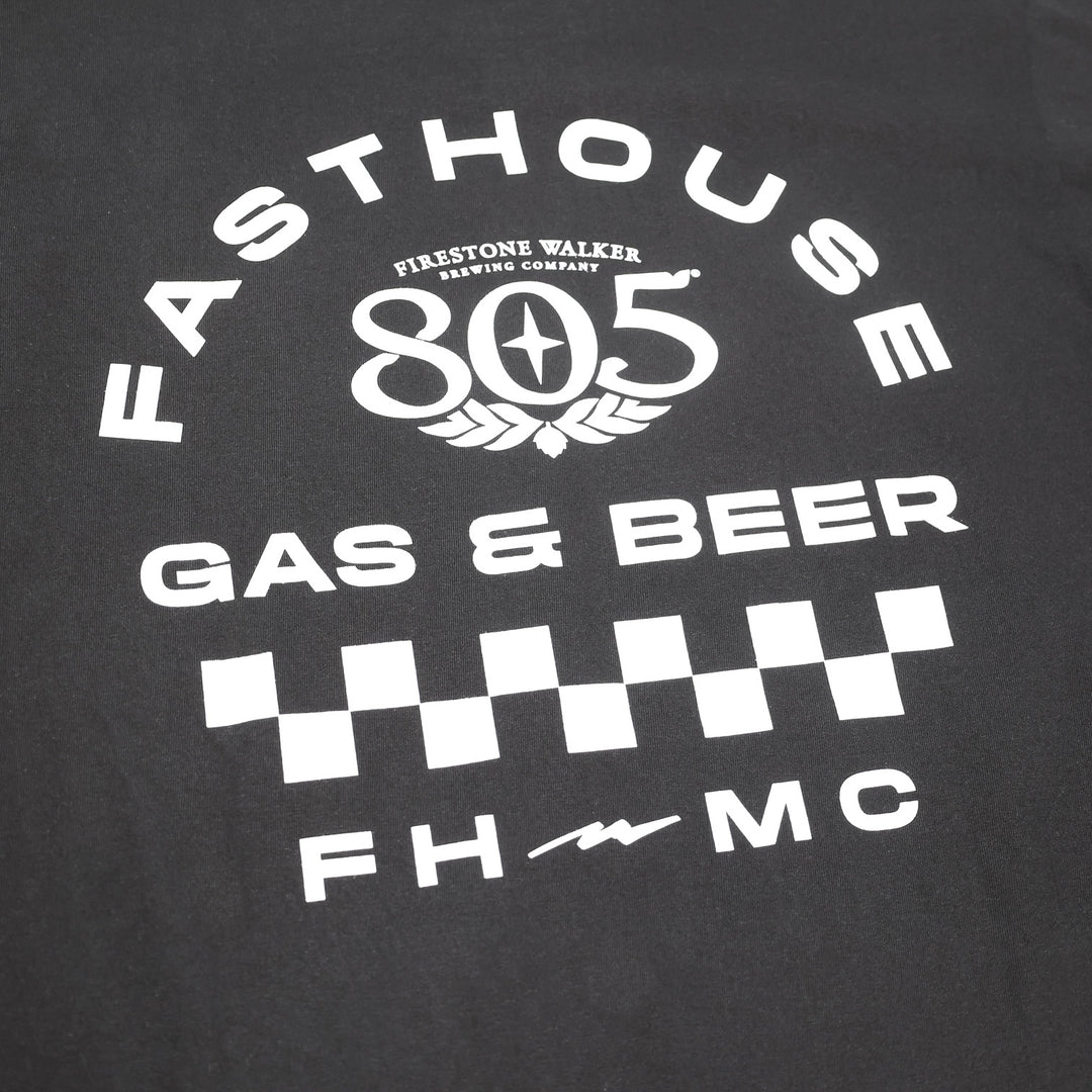 Fasthouse 805 Parallel SS Tee Black - Close-Up of Graphic on Back