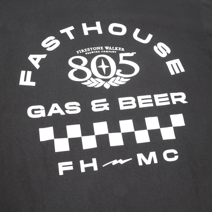 Fasthouse 805 Parallel SS Tee Black - Close-Up of Graphic on Back