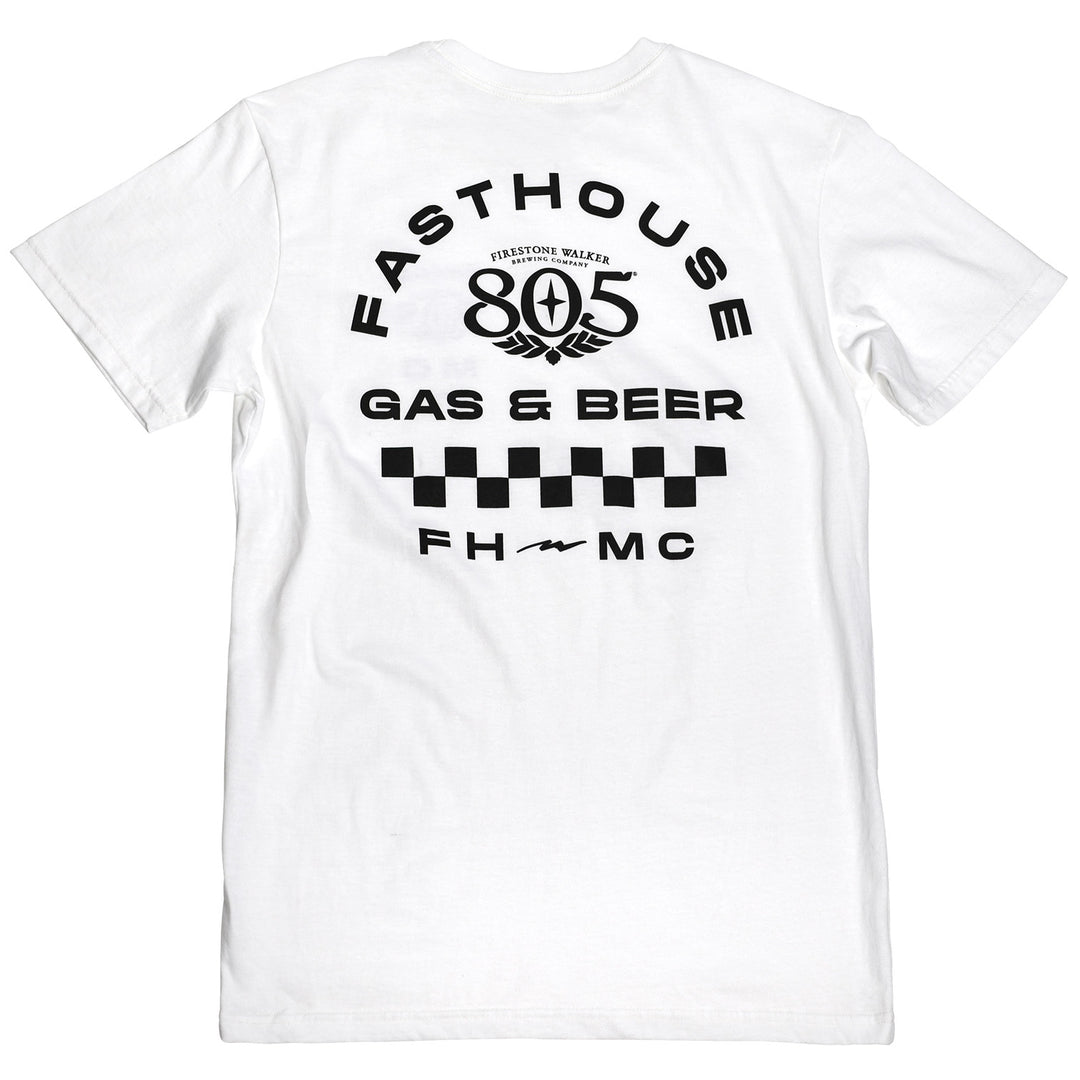 Fasthouse 805 Parallel SS Tee White - Rear View