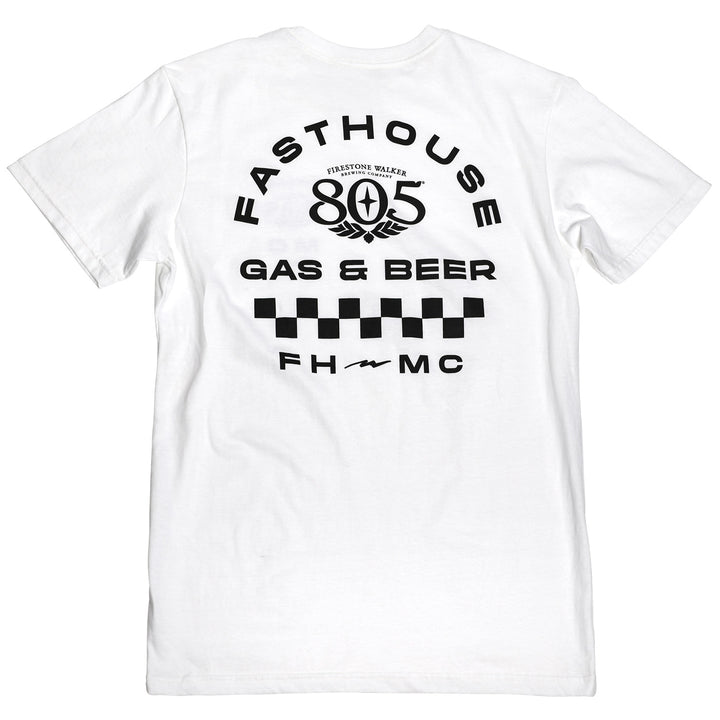 Fasthouse 805 Parallel SS Tee White - Rear View
