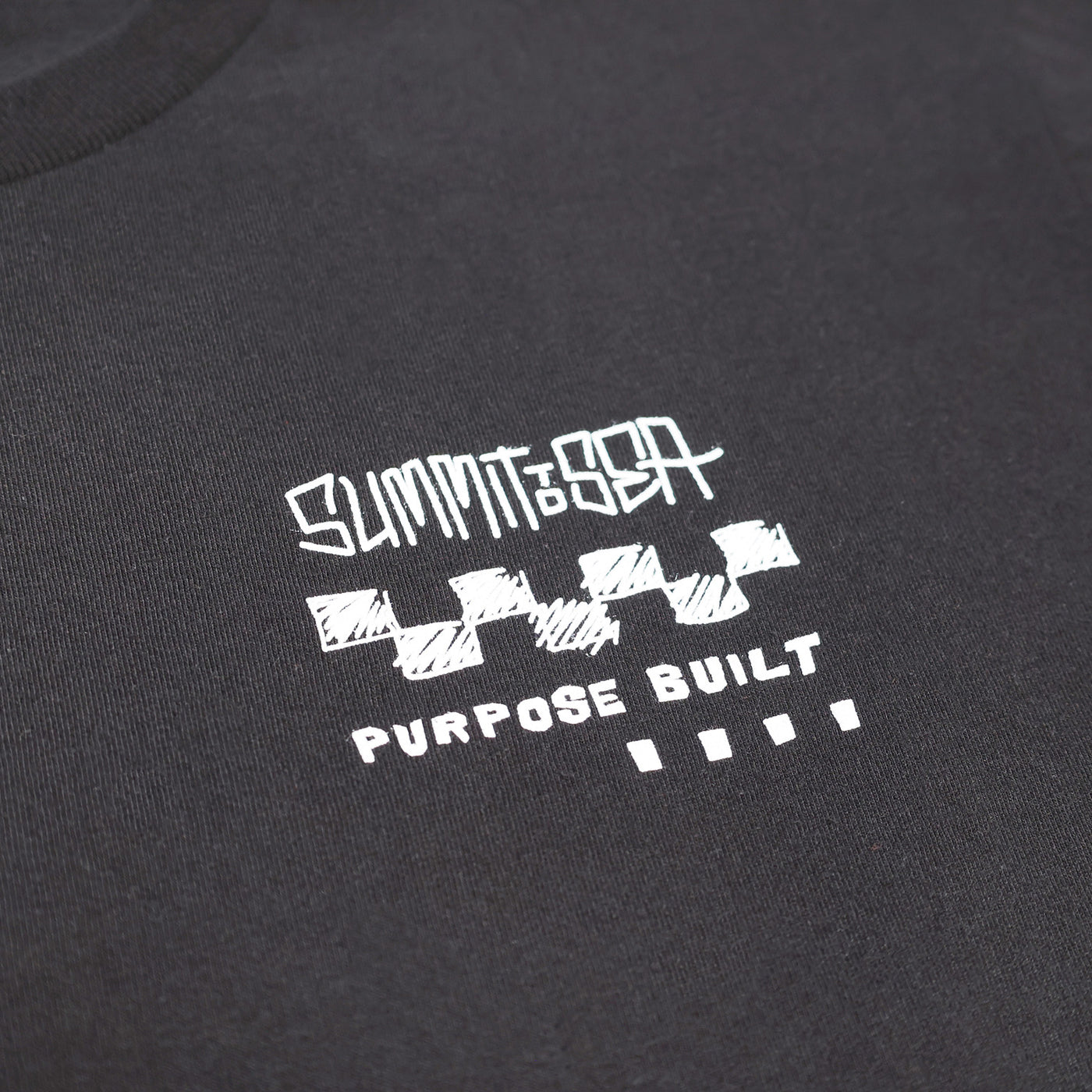 Fasthouse 805 Purpose SS Tee Black - Close-Up of Graphic on Front