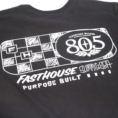 Fasthouse 805 Purpose SS Tee Black - Close-Up of Graphic on Back