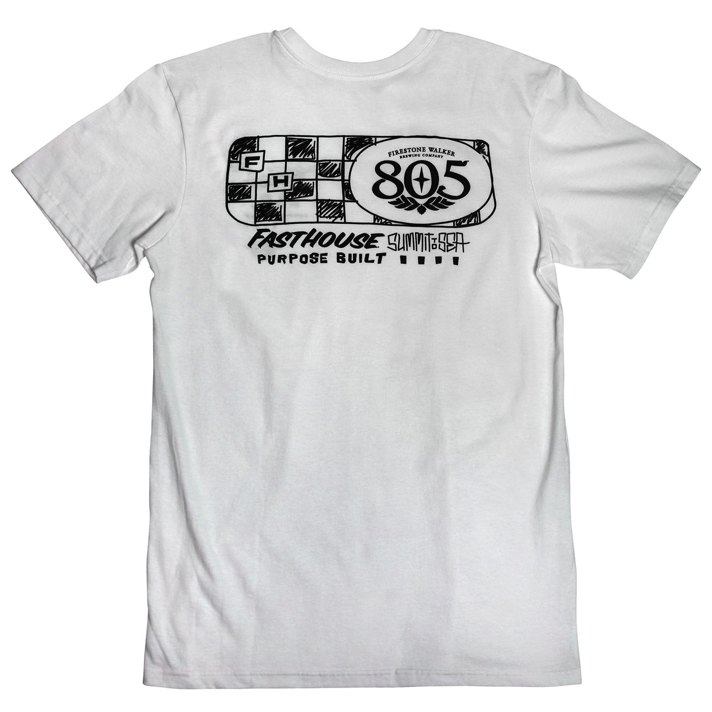 Fasthouse 805 Purpose SS Tee Light Gray - Rear View