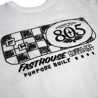 Fasthouse 805 Purpose SS Tee Light Gray - Close-Up of Graphic on Back