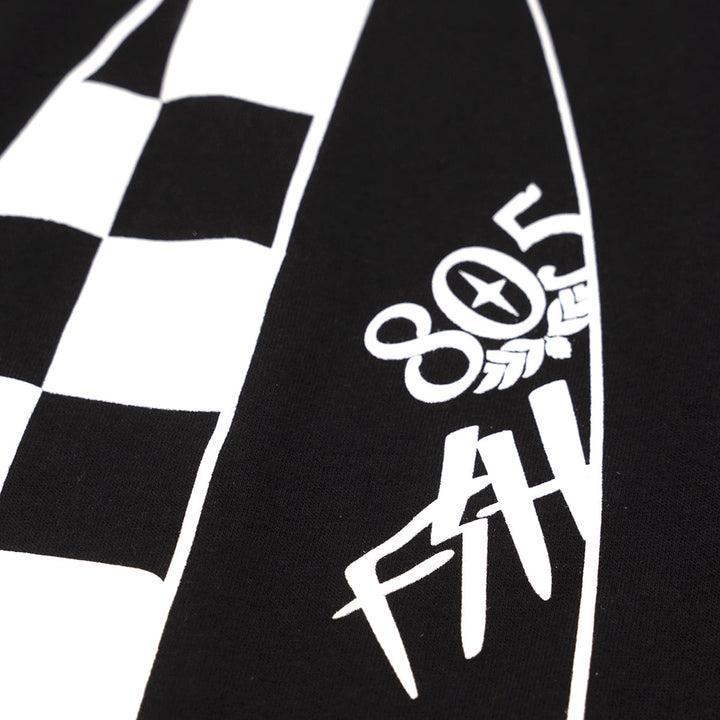 Fasthouse 805 Quiver Tee Black - Close-Up of Logos in Back Graphic