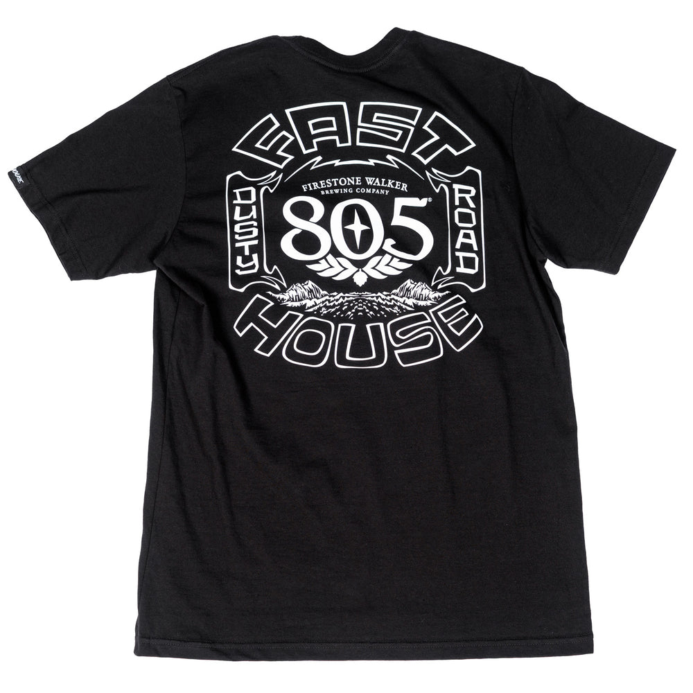 Fasthouse 805 Roam Midweight SS Tee Black - Rear View