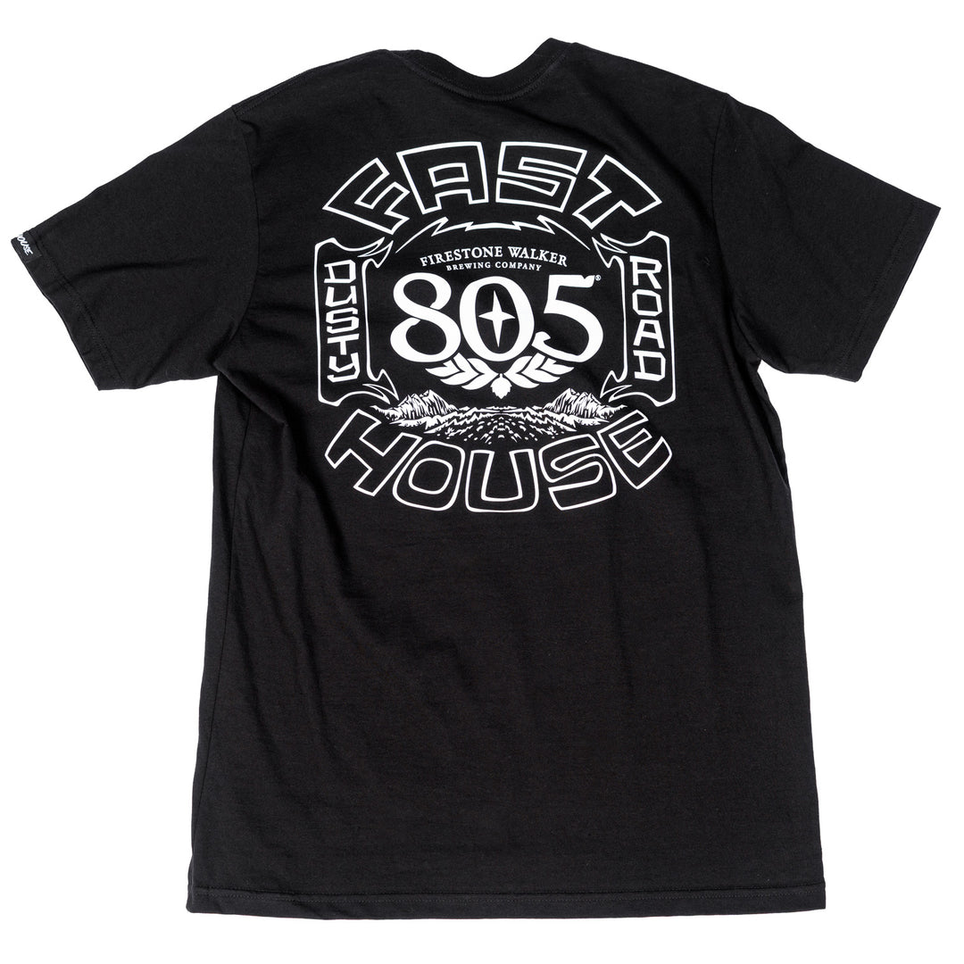 Fasthouse 805 Roam Midweight SS Tee Black - Rear View