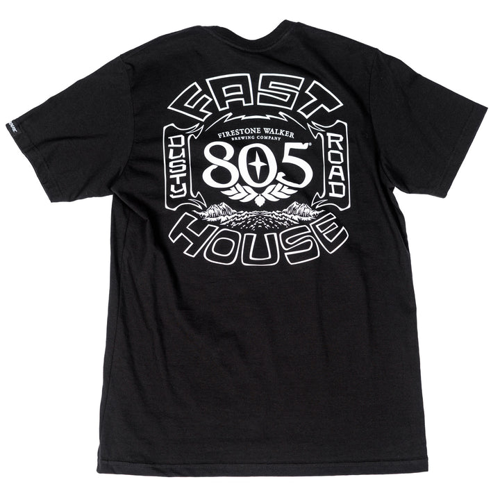Fasthouse 805 Roam Midweight SS Tee Black - Rear View