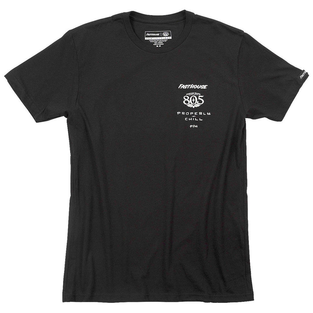 Fasthouse 805 Sunset Tee Black - Front View