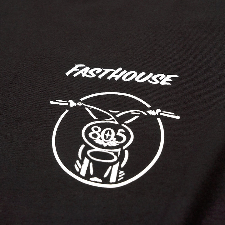 Fasthouse 805 Swag Wagon Tee Black - Close-Up of Graphic on Front