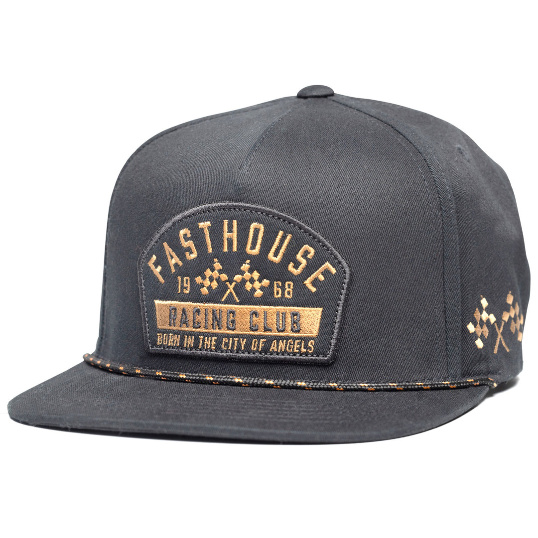 Fasthouse Acclaim Hat Black - Front Side View