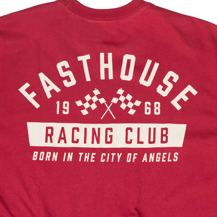Fasthouse Acclaim SS Tee Cardinal - Close-Up of Graphics on Back