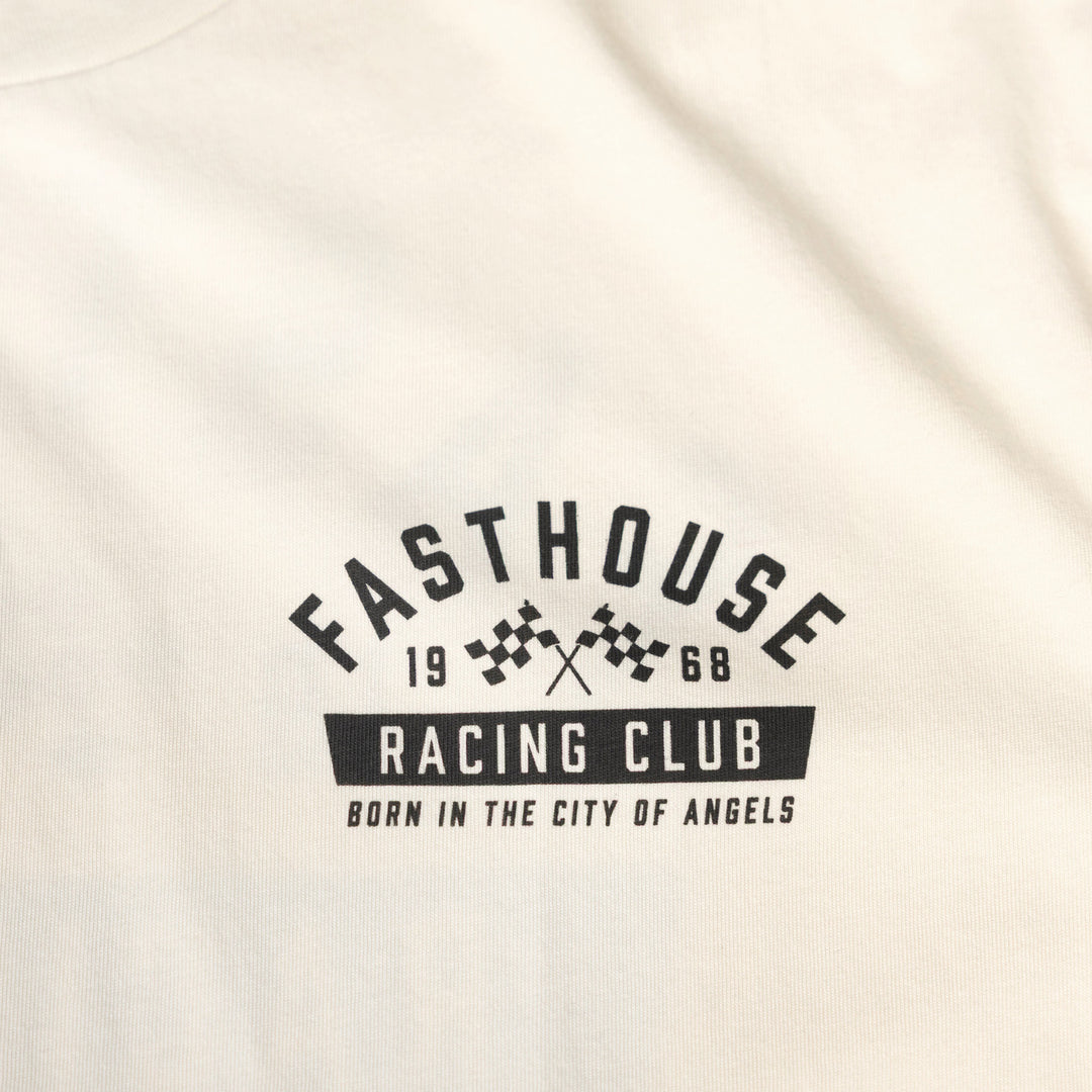 Fasthouse Acclaim SS Tee Natural - Close-Up of Graphics on Front