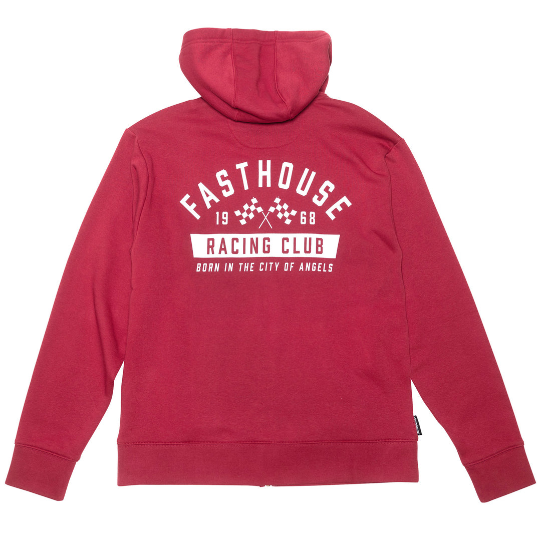 Fasthouse Acclaim Hooded Zip-Up Cardinal - Rear View