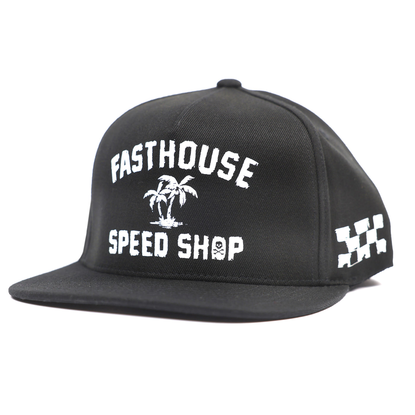 Fasthouse Alkyd Hat Black - Front Side View