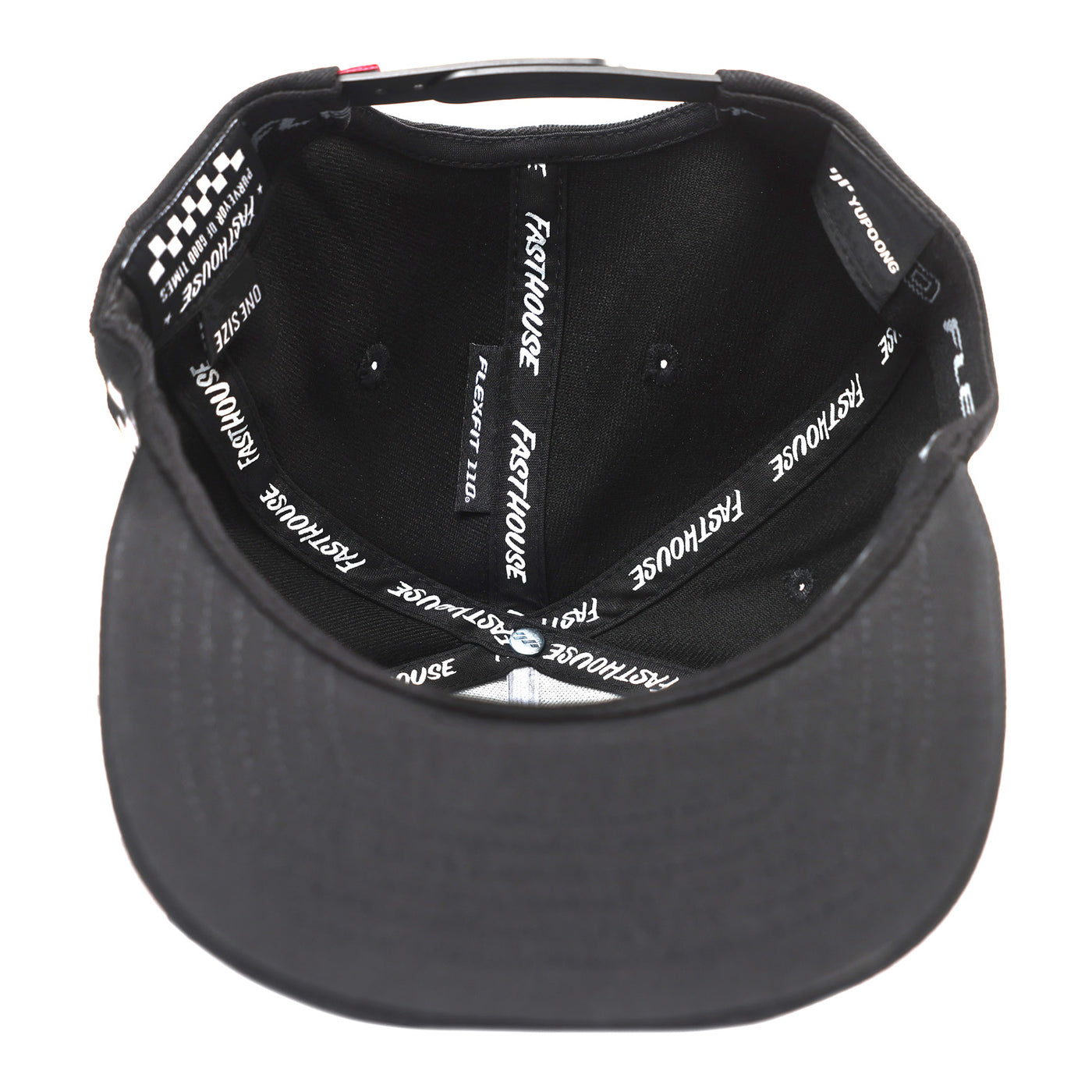 Fasthouse Alkyd Hat Black - Bottom Up View