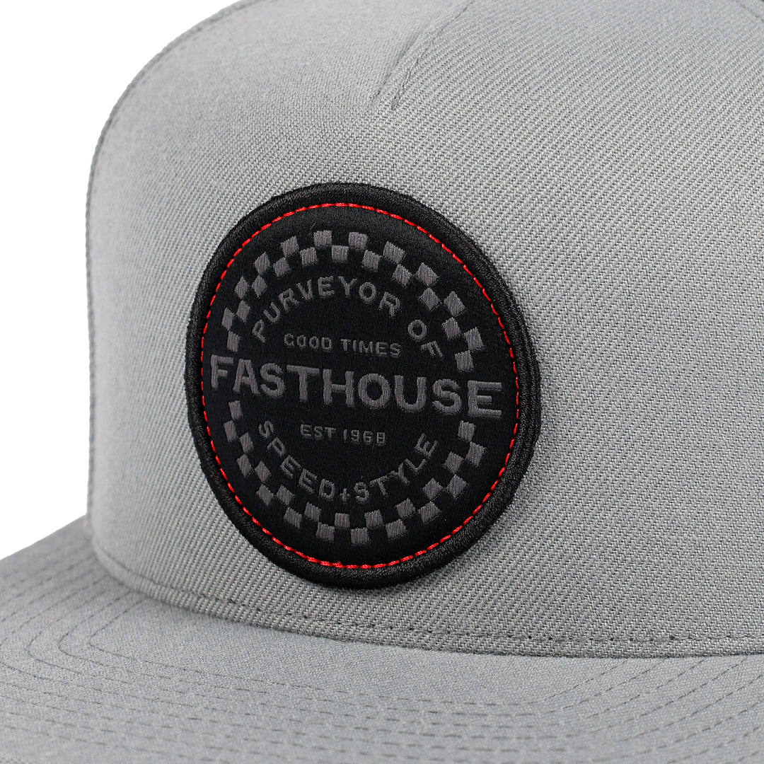Fasthouse Anchor Hat Gray - Close-Up of Front Graphic Patch