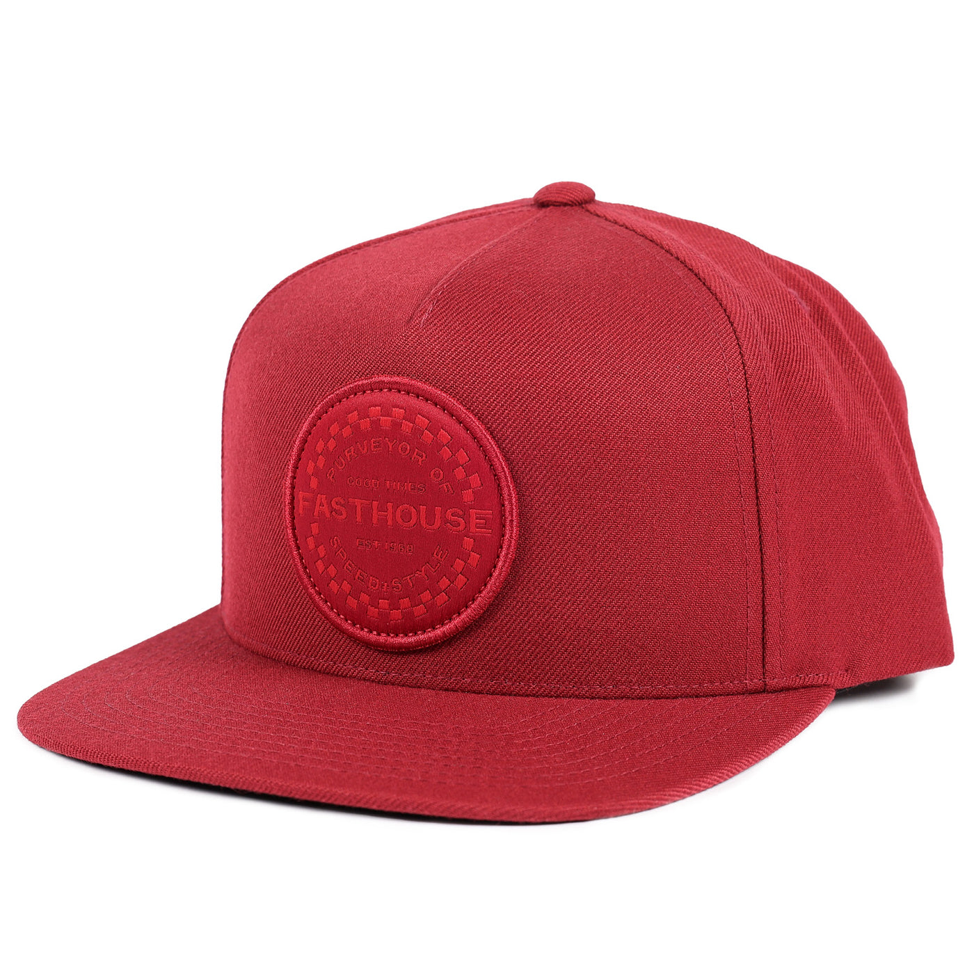Fasthouse Anchor Hat Maroon - Front Side View