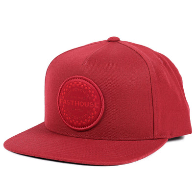 Fasthouse Anchor Hat Maroon - Front Side View