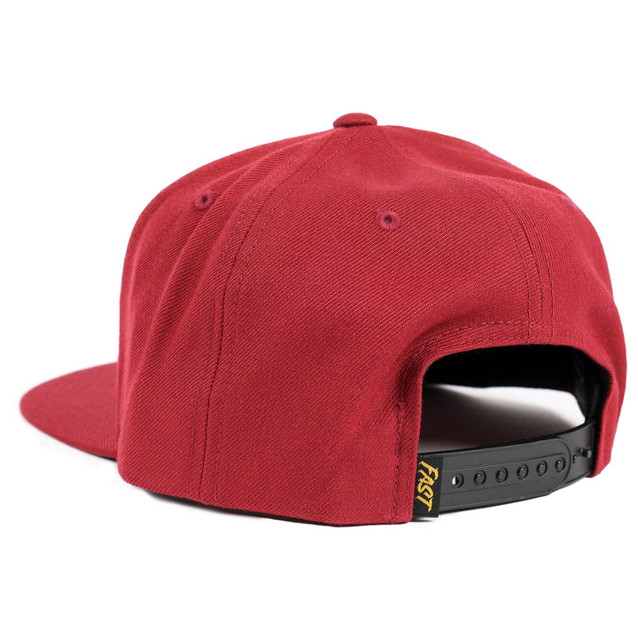 Fasthouse Anchor Hat Maroon - Rear Side View