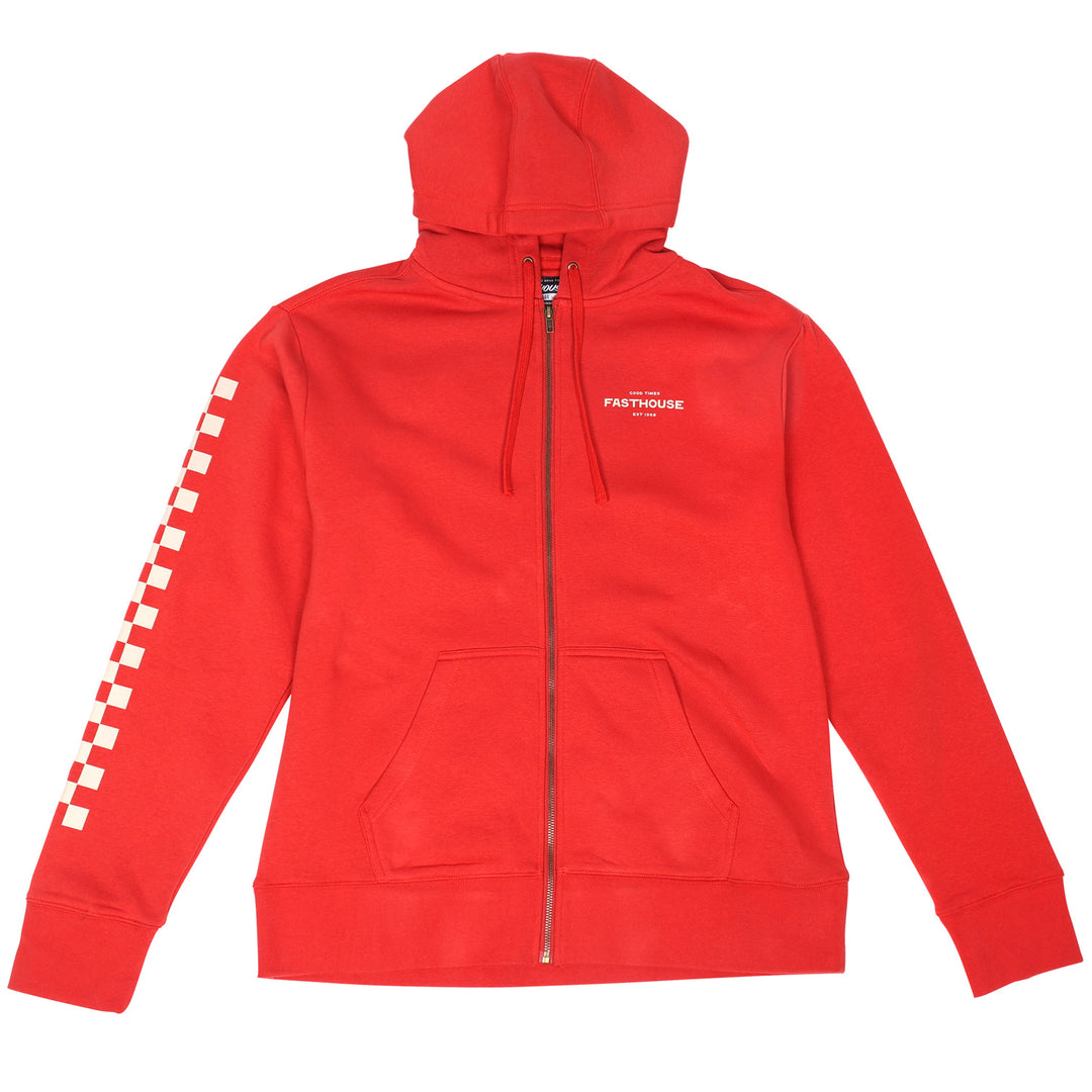 Fasthouse Anchor Hooded Pullover Red - Front View