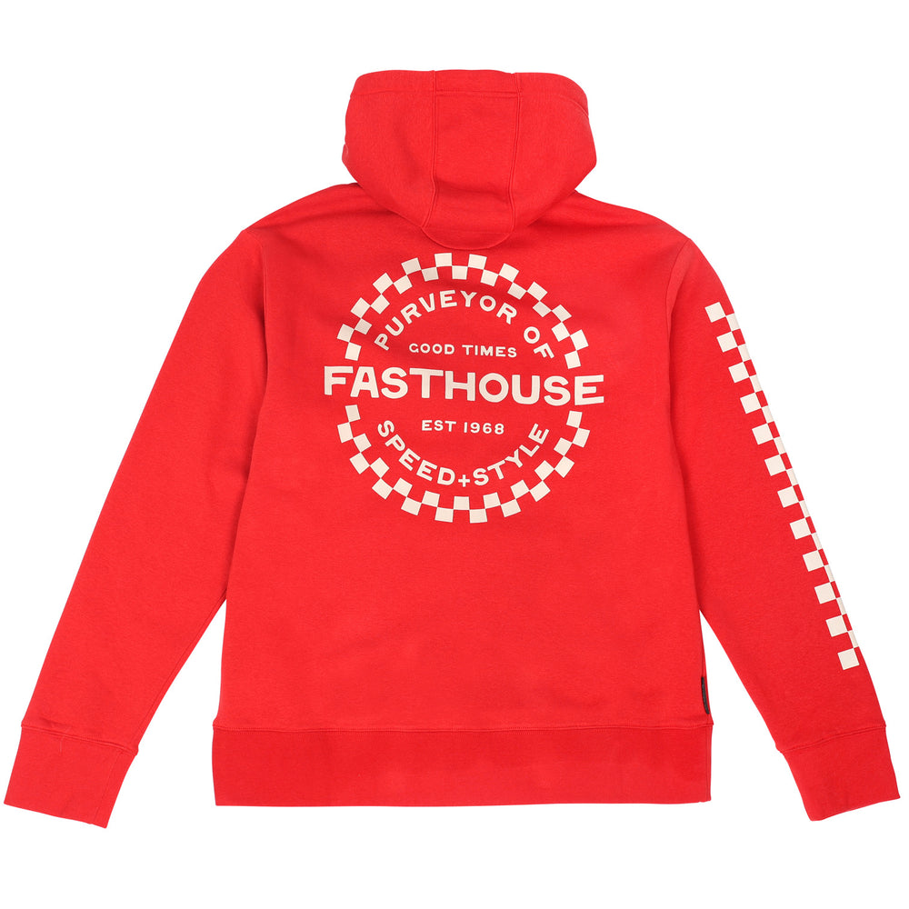 Fasthouse Anchor Hooded Pullover Red - Rear View
