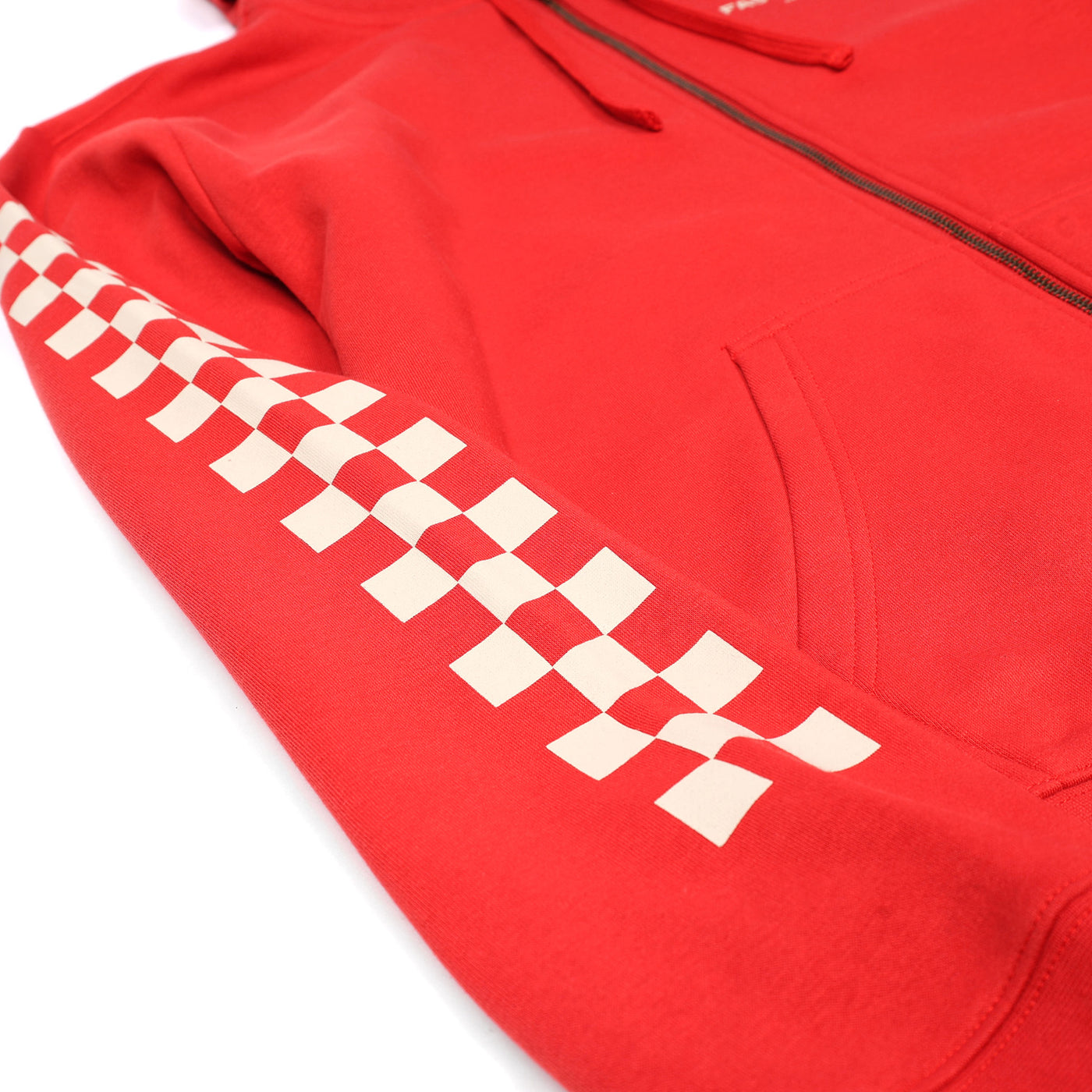 Fasthouse Anchor Hooded Pullover Red - Close-Up of Graphic on Sleeve