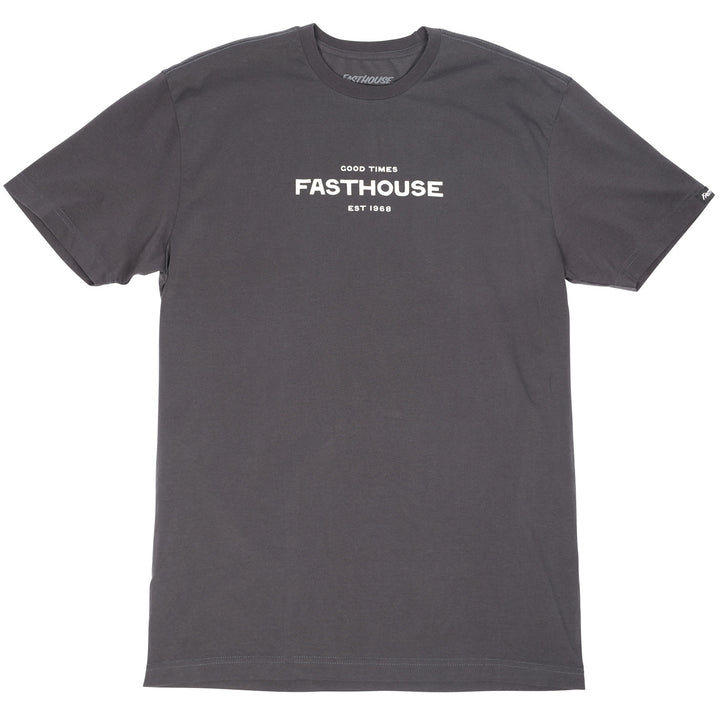 Fasthouse Anchor SS Tee Graphite Black - Front View