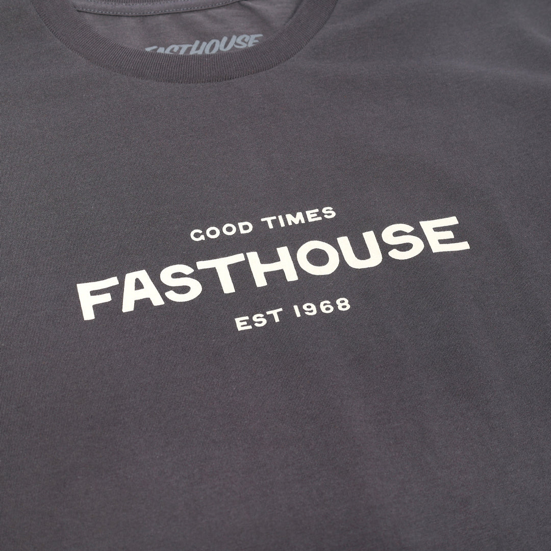 Fasthouse Anchor SS Tee Graphite Black - Close-Up of Graphic on Front