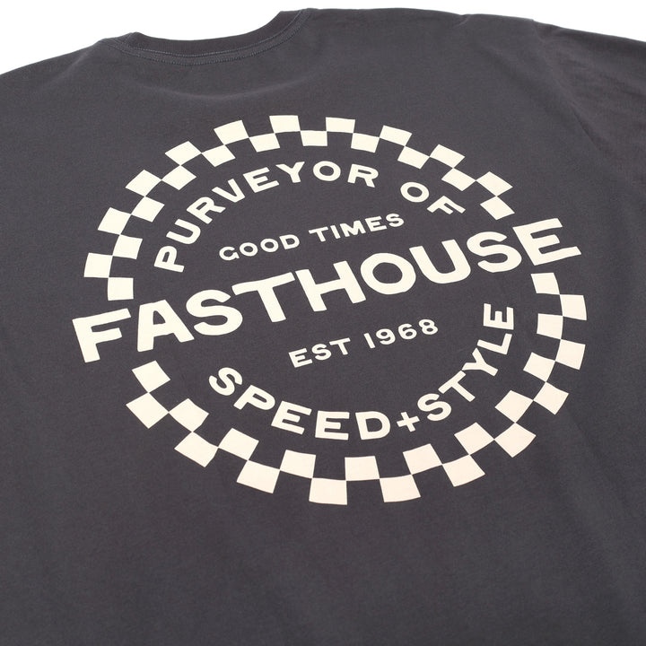 Fasthouse Anchor SS Tee Graphite Black - Close-Up of Graphic on Back