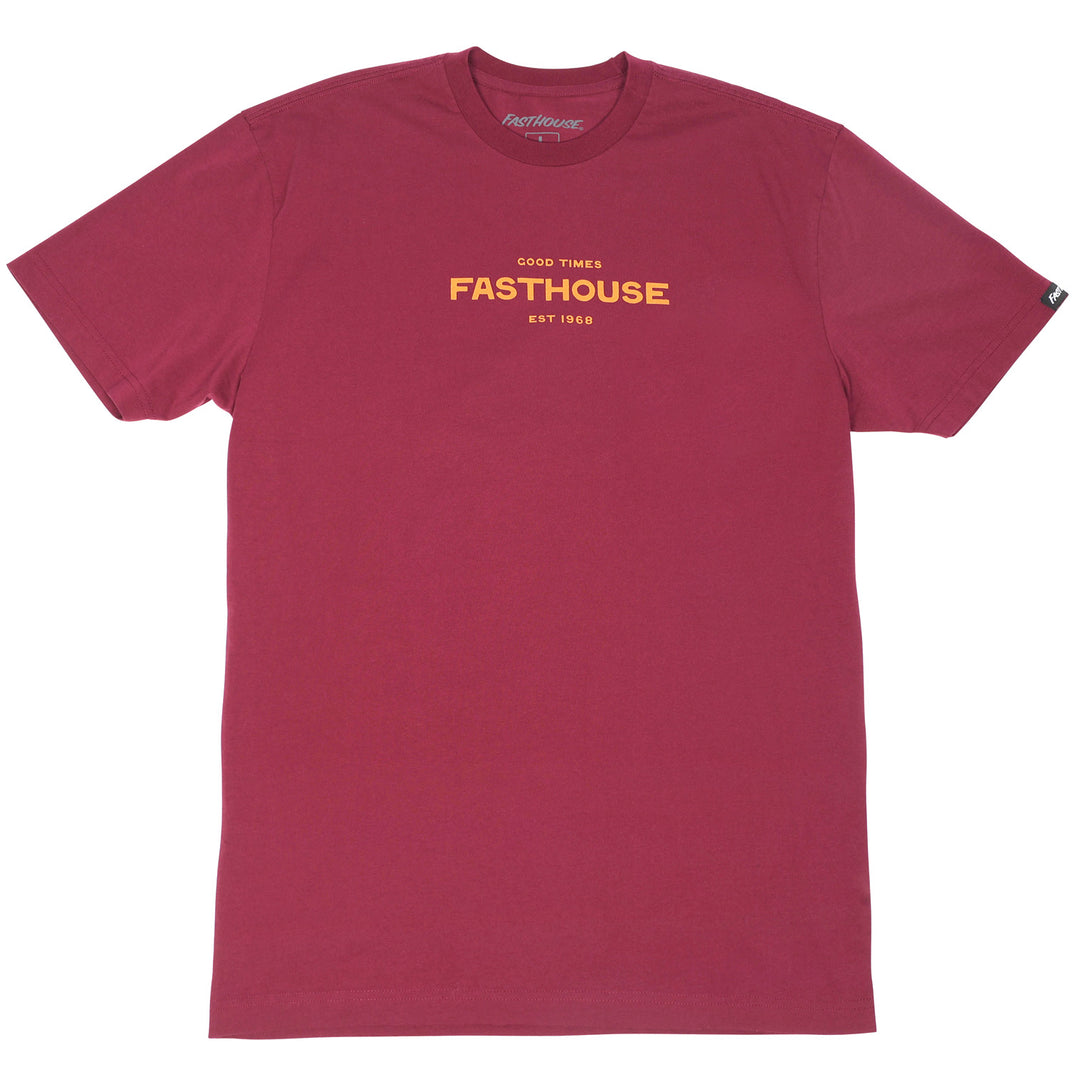 Fasthouse Anchor SS Tee Maroon - Front View