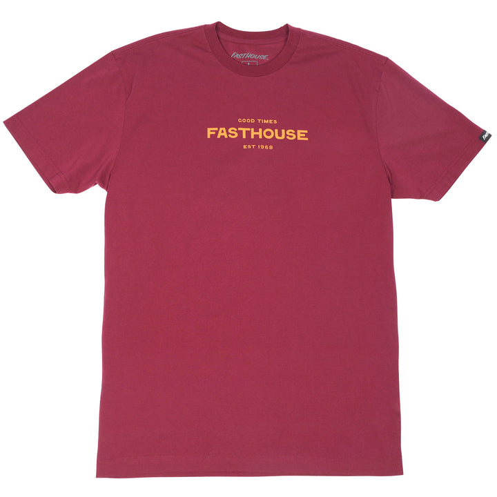 Fasthouse Anchor SS Tee Maroon - Front View