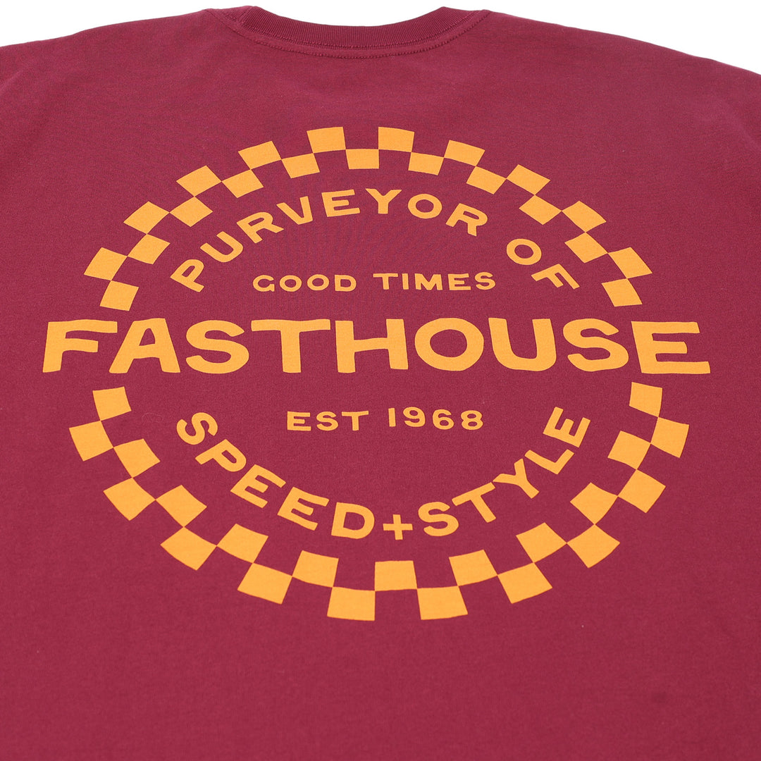 Fasthouse Anchor SS Tee Maroon - Close-Up of Graphic on Back