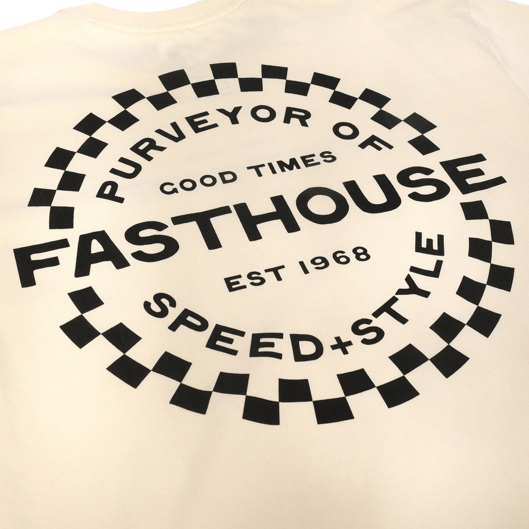 Fasthouse Anchor SS Tee Natural - Close-Up of Graphic on Back