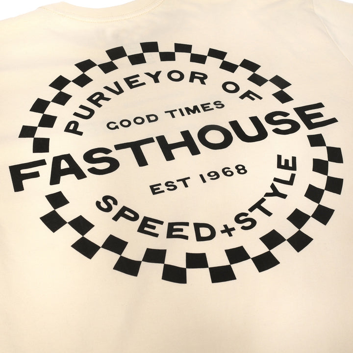 Fasthouse Anchor SS Tee Natural - Close-Up of Graphic on Back