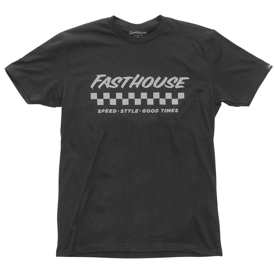 Fasthouse Apex Tee Graphite Black - Front View