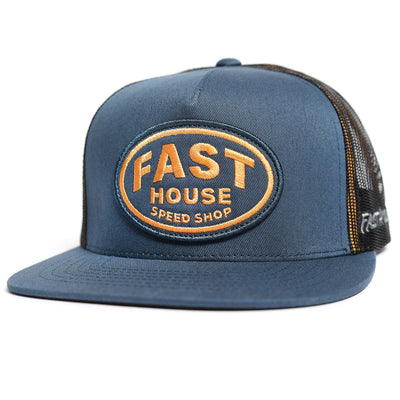 Fasthouse Archie Hat Indigo - Front Side View