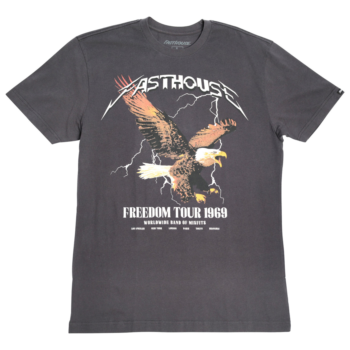 Fasthouse Arise Tee Washed Black - Front View