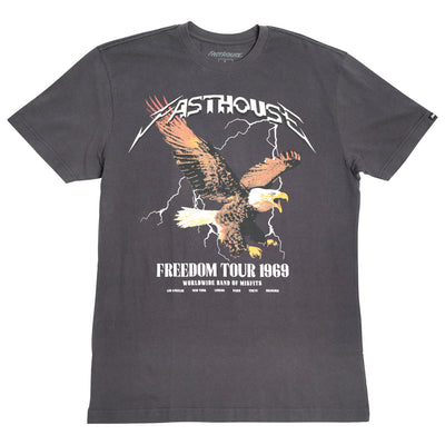 Fasthouse Arise Tee Washed Black - Front View