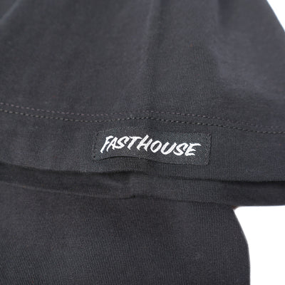 Fasthouse Arthur SS Tee Black - Close-Up of Logo Tag Sewn into Sleeve